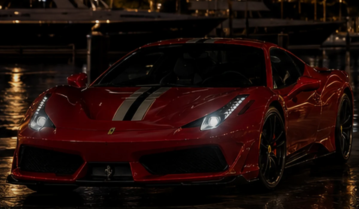 Ferrari 458 Speciale at night